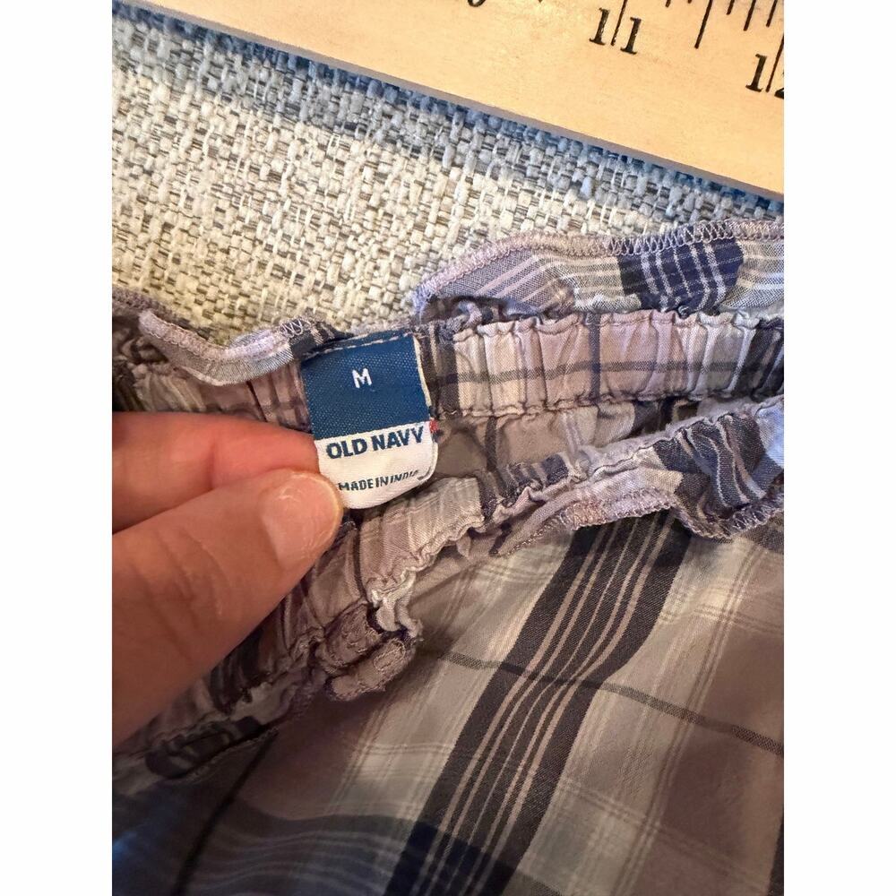 Old Navy Purple Plaid Pajama Sleep Set Top And Pants Spaghetti Straps Sz M - Picture 12 of 13